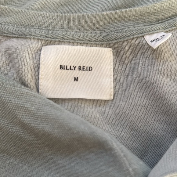 Billy Reid light moss long sleeve 100% cotton henley. Medium. - Picture 5 of 7
